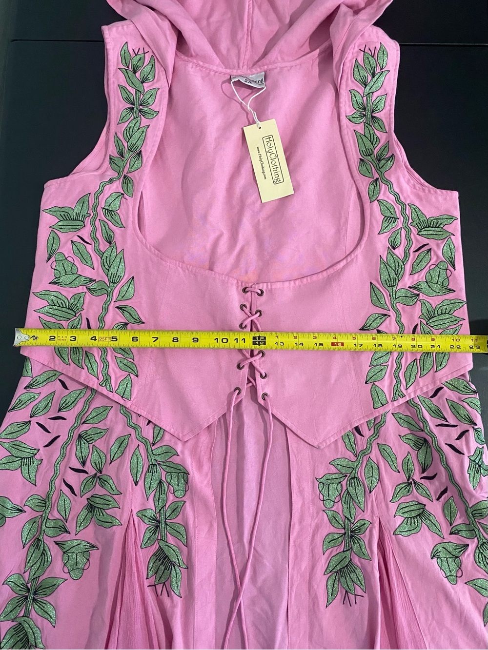 New HolyClothing Tauriel The Hobbit Maxi Corset Overdress Barbie Pink Size 2X - Picture 7 of 11